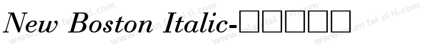 New Boston Italic字体转换
